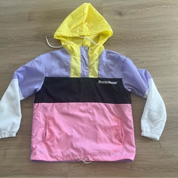 Nickelodean Jacket Windbreaker- Size small Sponge Bob color Block - Picture 1 of 12